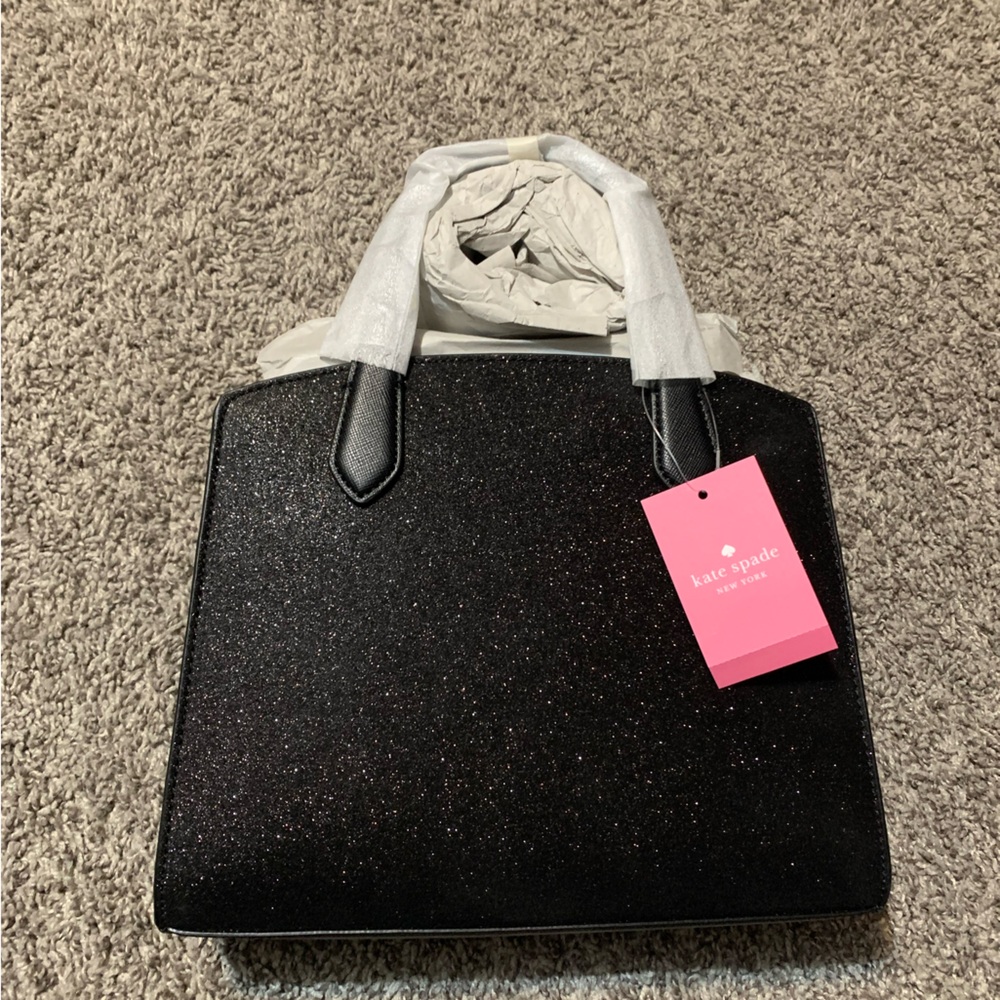 Kate Spade Tinsel Glitter Fabric Satchel - Picture 2 of 8